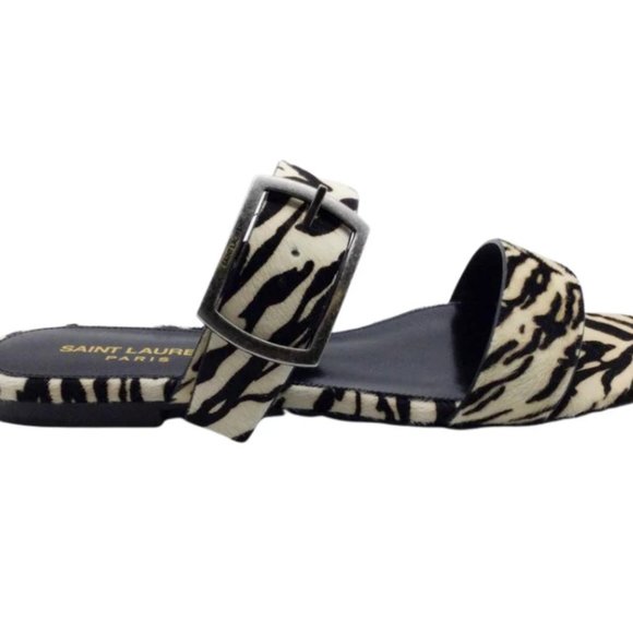 Saint Laurent Hair on Zebra Sandals - Picture 3 of 6